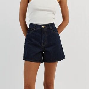 DIISH Denim Piper Indigo High-Waisted Shorts